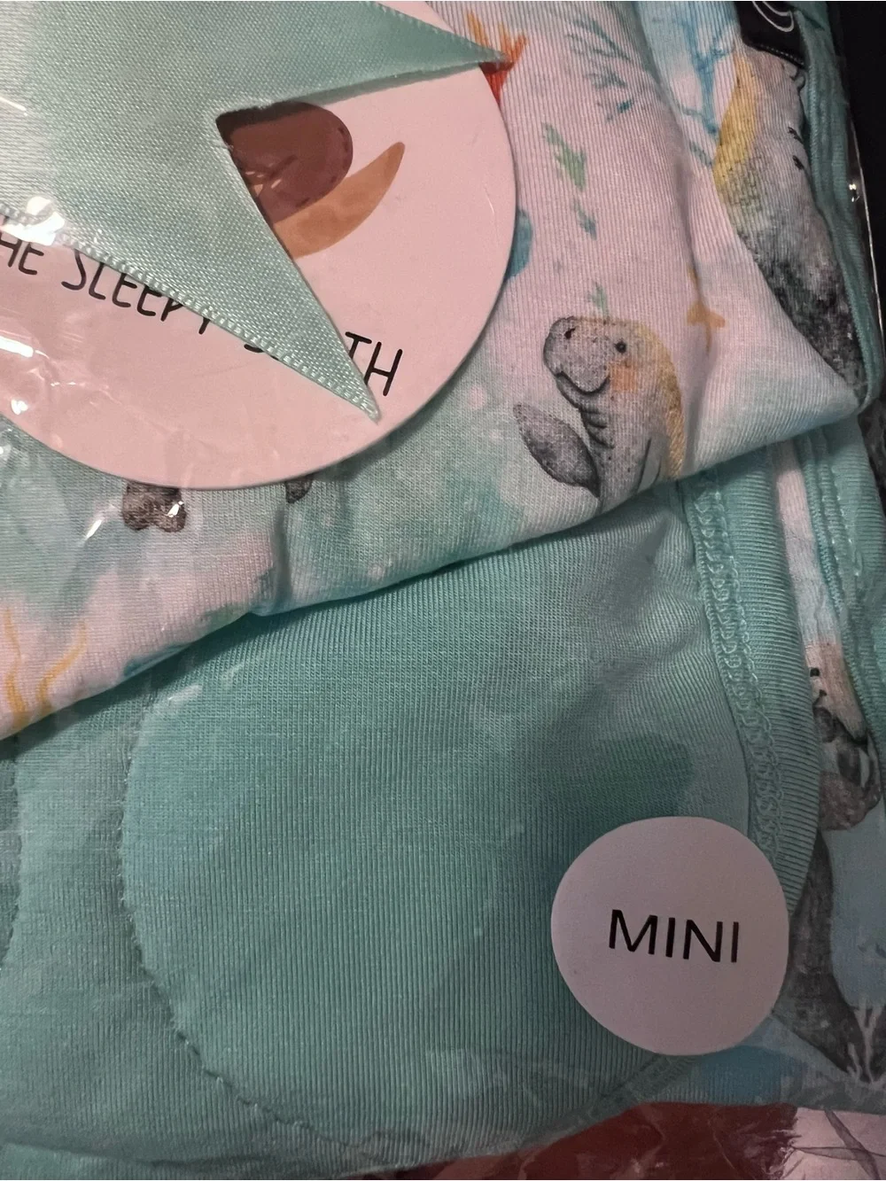 The Sleepy Sloth Bamboo Sea Cow Mini Blankie
